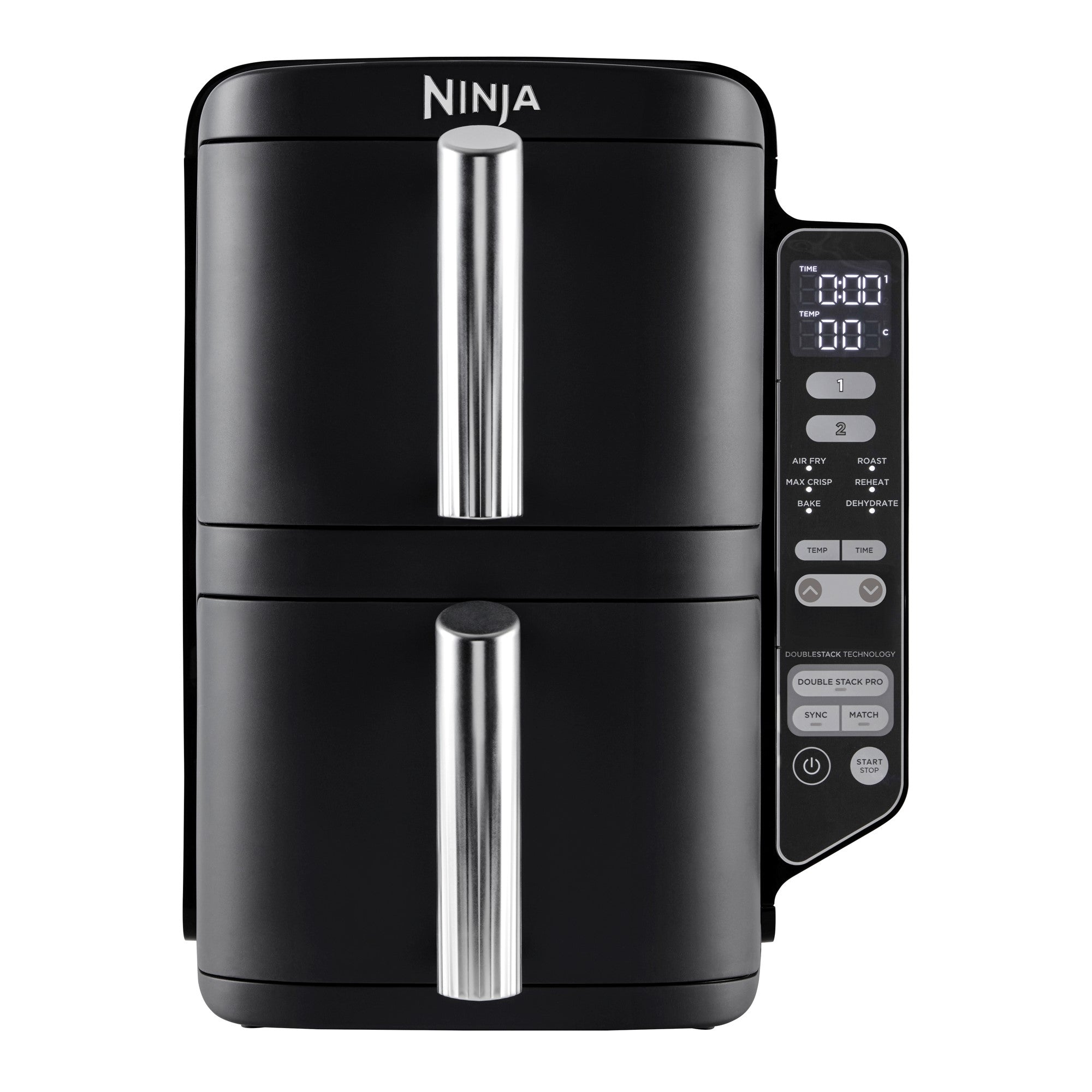 Ninja Double Stack Airfryer XXL - 7,6 litres - Tiroirs doubles empilés - 6 programmes - Dont 2 grilles de cuisson - SL300EU