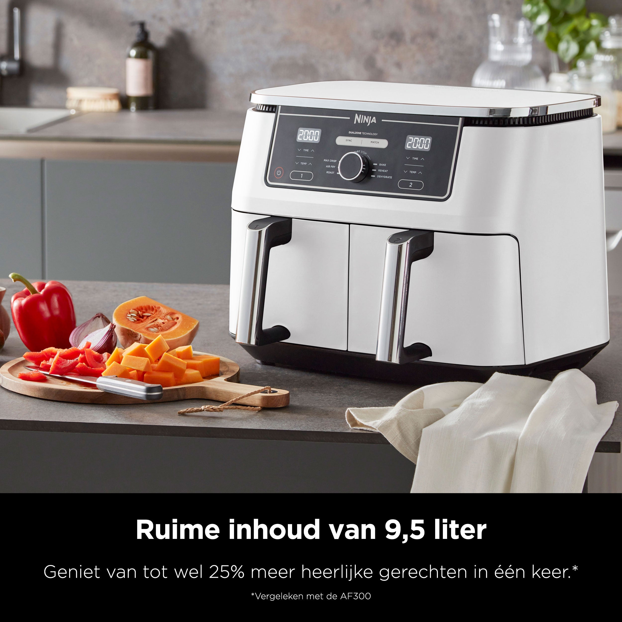 Ninja Dubbele Airfryer XXL - Wit - AF400EUWH