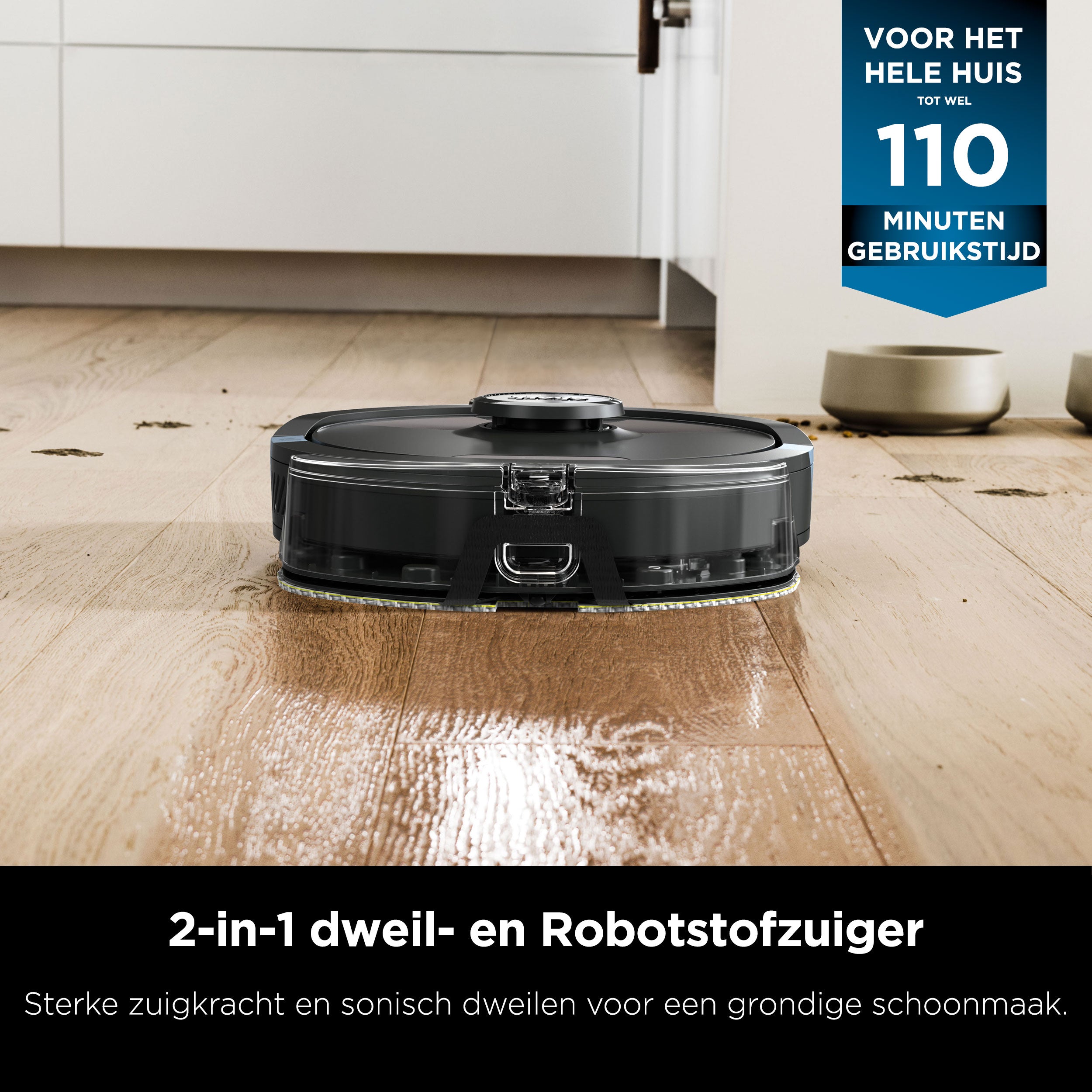 Shark 2-in-1 Robotstofzuiger met Dweilfunctie - RV2620WDEU